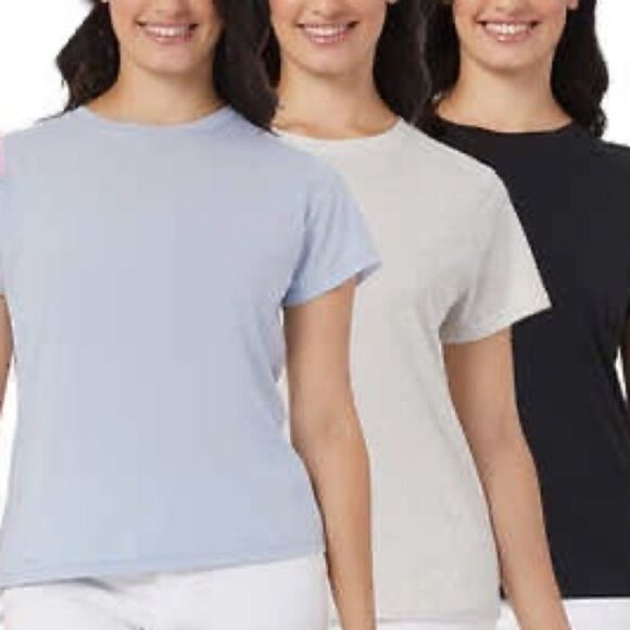 32 Degrees Ladies' Cotton Blend Tee, 3-pack Small - Picture 3 of 9